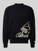 Gebreide pullover met labeldetail
