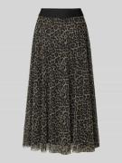 Midirok met all-over dierenprint