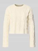Regular fit gebreide pullover met kabelpatroon, model 'ELLY'