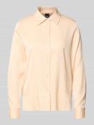 Regular fit blouse met lange mouwen van zijdemix, model 'BONYA'