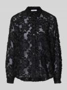 Semi-transparante blouse met overhemdkraag, model 'Ol44isii'