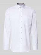 Regular fit zakelijk overhemd van katoen met kentkraag