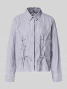 Regular fit overhemdblouse met katoen en korsetsluiting, model 'FABRIE...