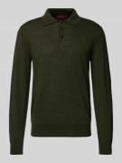 Gebreide polo met kentkraag