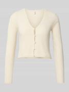 Slim fit ribgebreid jack, model 'RICA LIFE'