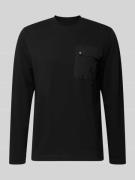 Regular fit shirt met lange mouwen van katoenmix