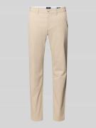 Straight fit stoffen broek met achterzakken