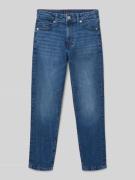 Straight fit jeans van katoenmix
