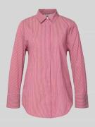 Relaxed fit overhemdblouse van katoenmix