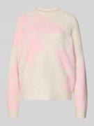 Oversized gebreide pullover met ribboorden, model 'OMEA'