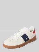 Lage sneakers met runderleer