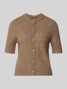 Gebreid jack met knoopsluiting, model 'NOURA'