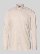 Slim fit zakelijk overhemd van katoenmix met kentkraag