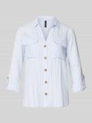 Relaxed fit overhemdblouse van pure viscose, model 'BUMPY'