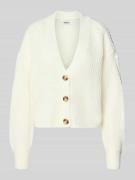 Regular fit gebreid jack met enkele knoopsluiting, model 'CAROL NICE'