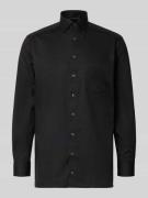 Regular fit zakelijk overhemd van katoen met kentkraag