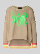 Oversized sweatshirt met ribboorden