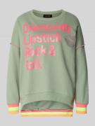 Oversized sweatshirt met ribboorden