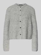 Regular fit gebreid jack met wol, model 'TIAH'