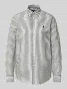 Regular fit overhemdblouse van een mix van katoen en linnen