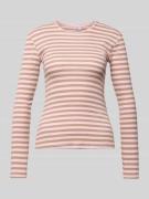 Slim fit shirt met lange mouwen van katoenmix