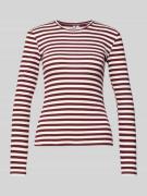 Slim fit shirt met lange mouwen van katoenmix