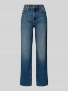 Straight fit jeans met logopatch