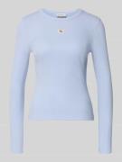 Shirt met lange mouwen en labeldetail