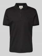 Regular fit poloshirt met ritssluiting