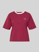 Regular fit T-shirt met strass-steentjes