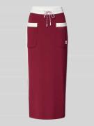 Straight fit midirok met logoprint