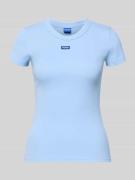 Slim fit T-shirt van katoenmix, model 'EASY TEE'