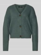 Relaxed fit gebreid jack met V-hals, model 'LEA'