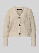 Relaxed fit gebreid jack met V-hals, model 'LEA'