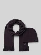 Set van sjaal en muts met cadeaubox