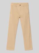 Regular fit chino van katoenmix, model 'PETE'