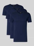 Slim fit T-shirt van puur katoen in een set van 3 stuks