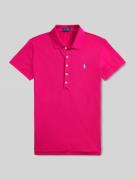 Slim fit poloshirt van katoenmix