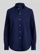 Slim fit overhemdblouse van puur katoen