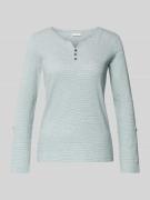 Regular fit shirt met lange mouwen van katoenmix