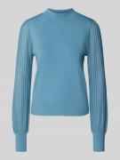 Gebreide pullover van viscosemix met opstaande kraag