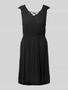 Knielange jurk van viscose met V-hals, model 'MARRAKECH'