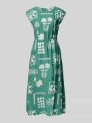 Midi-jurk met ronde hals, model 'YETTA'