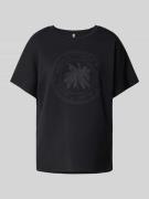 Sweatshirt met labelprint, model 'BANU'