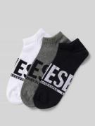 Sneakersokken met labeldetail in een set van 3 paar