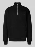 Sweatshirt met opstaande kraag en ritssluiting