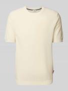 T-shirt met ribboorden, model 'Simoro'