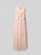 Soepele maxi-jurk met ruches, model 'CAMILLE'