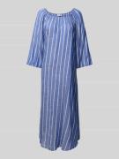 Midi-jurk met 3/4-mouwen van viscose