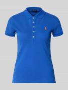 Slim fit poloshirt van katoenmix